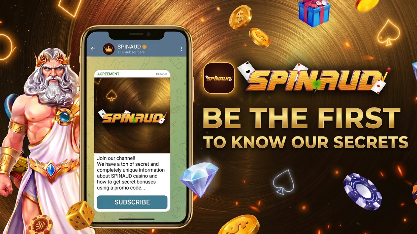Spinaud Casino mobile pokies and banking interface on a smartphone screen